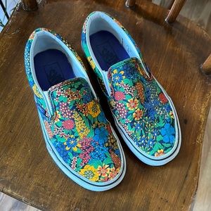 Vibrant Floral Slip-on Vans